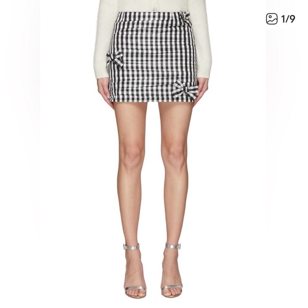 Elegant Checkered Midi Skirt